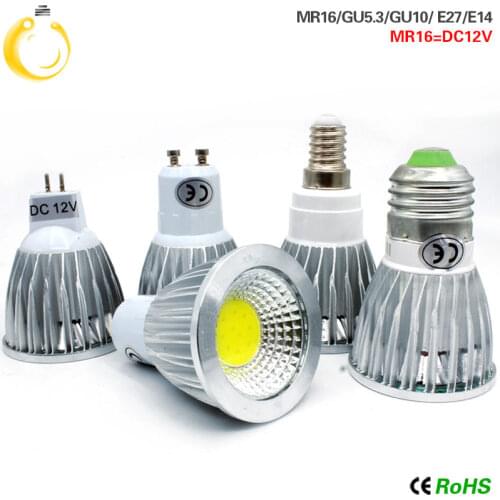 New High Power Lampada Led MR16 GU5.3 COB 9w 12w 15w Dimmable Led Cob Spotlight Warm Cool White MR16 12V Bulb Lamp GU 5.3 220V