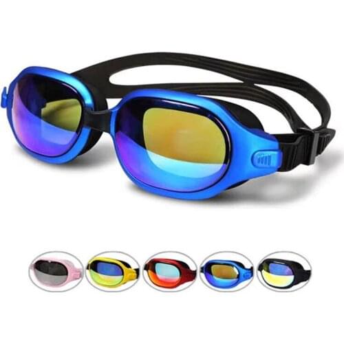 Swimming glasses Adults Professional Anti Fog Waterproof Swim Eyewear Diving Mask Electroplated Colorful Swimming Goggles Frame
