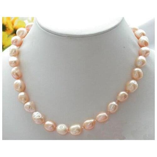 Unique Pearls jewellery Store 17'' 13mm Gray Baroque Freshwater Cultured Pearl Necklace