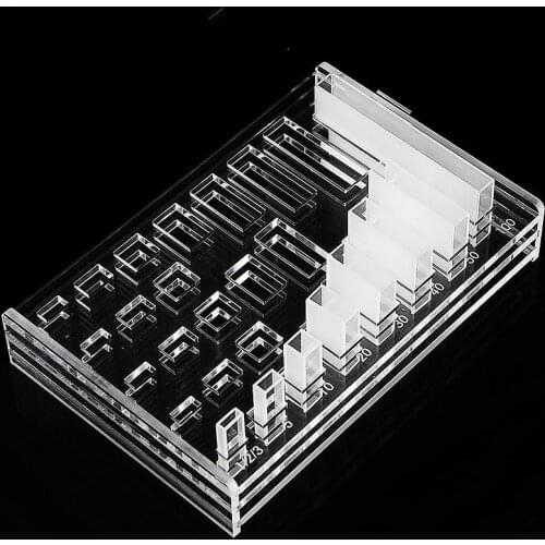 Plexiglass Cuvette Stand Universal Trasparent Cuvette Rack Suitable For Cuvette ( Liquid Sample Cell) Light Path 1-100 mm