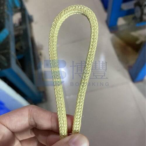 Size 7 x 7 mm square Glass tempering furnace high temperature rope 250m per roll,insulated roller conveyor belt