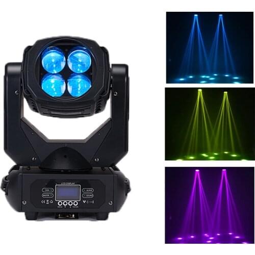YaYaO RGBW 4x25w LED Moving Head DMX512 Beam Light for DJ Disco Party Strong Effect Lamps Outdoor Lighting