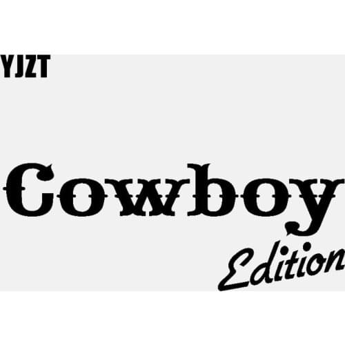 YJZT 17CM*6.2CM Fashion Reflective Vinyl Cowboy Edition Decal Graphical Car Sticker C11-2110