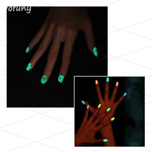 Luminous Nail Art Glitter Fluorescent Effect Phosphor Powder DIY Coating Photoluminescent Dust Glow in Dark Powder Pigment