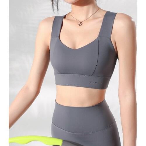 High Impact Sports Bra Criss Cross Top Yoga Gym Mujer Sexy Underwear Sport Bras Women Brasier Push Up Adjustable Wide Straps