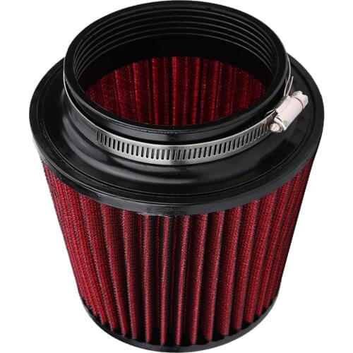 Universal Car Air Filter Car Modification High Flow Inlet Air Intake Round Cone Air Filter Cleaner 100mm 76mm