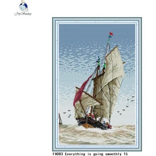 Everything is going smoothly Patterns Cross Stitch Diy 11CT printed 14CT Counted Landscape Cross-Stitch Kit Needlework