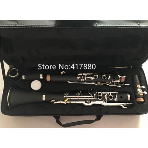 High Quality 17 Keys G Tune Clarinet Bakelite Body Silver key Professional Musical Instrument with Case