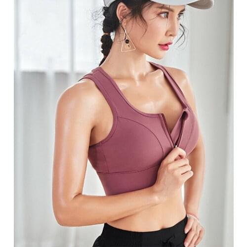 Women Fitness Yoga Sports Bra For Running Gym Adjustable Spaghetti Straps Padded Top Seamless Top Athletic Vest