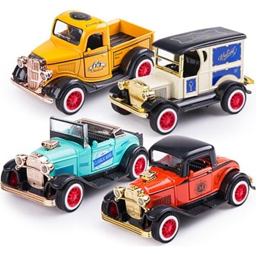 1:36 Car Model Toys High Simulator Classic Metal Alloy Diecast Toy Pull Back Cars Model Retro Vehicle Toy For Children Kid Gift