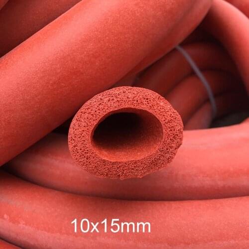 10mm x 15mm Silicone foam tube flexible foaming Silicon hose Sponge casing silicone rubber sleeve Silicone insulated sponge tube