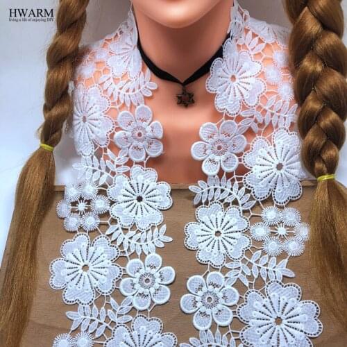 10yard 11.2cm Lace fabric ribbon trim DIY wedding skirt clothes accessories Pillow curtains bar code milk geometric lattice