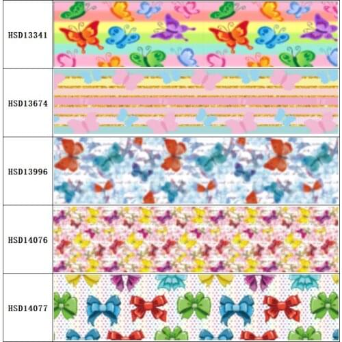 10yard New Arrival Butterfly Carton Printed Grosgrain Ribbon Accessory Hairbow Headwear Decoration DIY Wholesale OEM 38MM 75MM