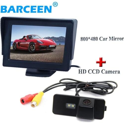 2 in 1 with 4.3" cai display monitor +hd car rear camera for Volkswagen VW Magotan PASSAT CC /Golf 5/ POLO hatchback / Jetta