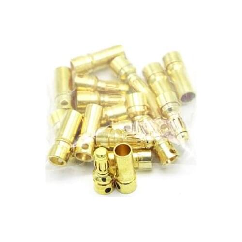 20/40pcs 3.5mm Gold Bullet Banana Connector Plug For ESC Battery Motor (10/20 pair)