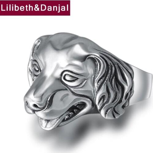 2019 Punk Finger Adjustable Ring 100% Real 925 Sterling Silver jewelry Men Animal Zodiac Dog statement Opening Black Ring R127