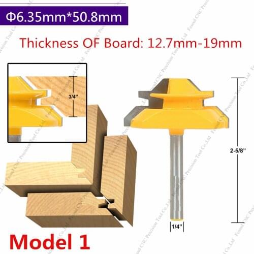 6.35mm-1PCS,45 degrees CNC Solid Carbide Milling Cutter,woodworking router bit,Floor knife,mortise end mill,cabinet wood tool
