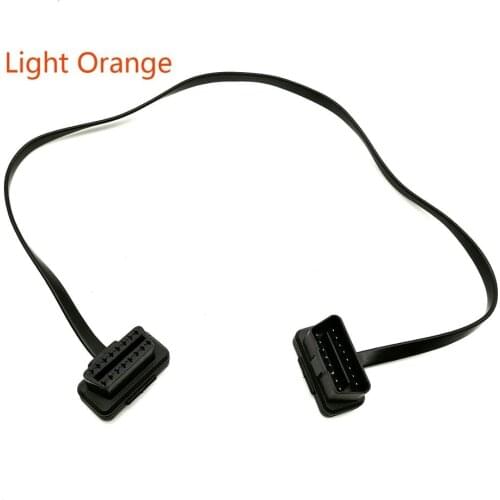 60 cm OBD Cable L-shaped Elbow Auto ODB2 Extension Cable 16pin Connector Adapter Male To Female Diagnostic Cables