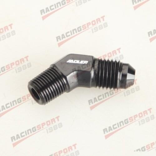 AN4 4AN AN -4 to 1/8" NPT 45 DEGREE MALE ALUMINIUM FITTING ADAPTER