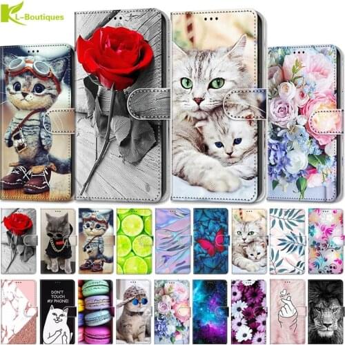 For Xiaomi Mi Poco M3 Case Cartoon Animal Painted Case on for Xiaomi Mi Poco X3 NFC 10T 10 T Pro Lite A3 A2 6X Leather Flip Etui