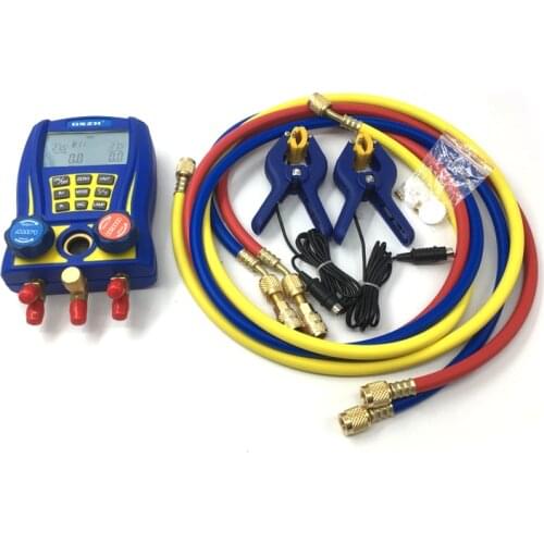 2020 new arrive Electronic Fluoride Meter Digital Display Refrigeration Manifolds Pressure Vacuum Gauge