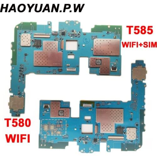 EU versionFor Samsung Galaxy Tab A SM-T580 SM-T585 T580 T585 16GB motherboard Mainboard Logic Board Circuits Card Fee Flex Cable