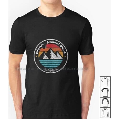 National Park Washington Us Adventure T Shirt T Shirt 100% Cotton National Park Washington Retro Vintage Mountain Souvenir