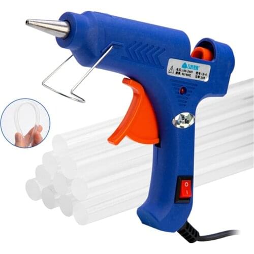 20w US/EU Plug Hot Glue Gun Glitter Stick Glue Gun 7*100mm Hot Melt Adhesive Sticks Rod For Gun Glue Craft Repair DIY