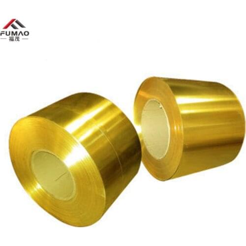 FUMAO 1Meter/Roll Thin Brass Strip Thickness 0.01/0.02/0.03/0.04/0.05MM*W100MM Brass Sheet gold film Brass Foil Brass plate H62