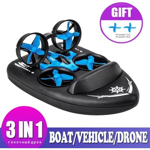 3in1 mini racing drone ufo helicopter fun Durable Headless Mode pop toys for children quadcopter RC Boat / Vehicle / Hovercraft
