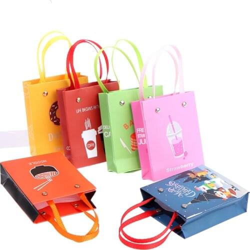 1pc Handmade 1:12 Dollhouse Miniature Mini DIY Fashion Handbag Model Doll Shopping Paper Bag Accessories 4x5x1.4CM