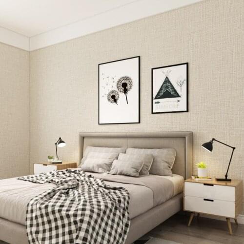 Simulation linen wallpaper gray linen pattern thickened deep embossed pure color wallpaper TV background wall living room bedroo