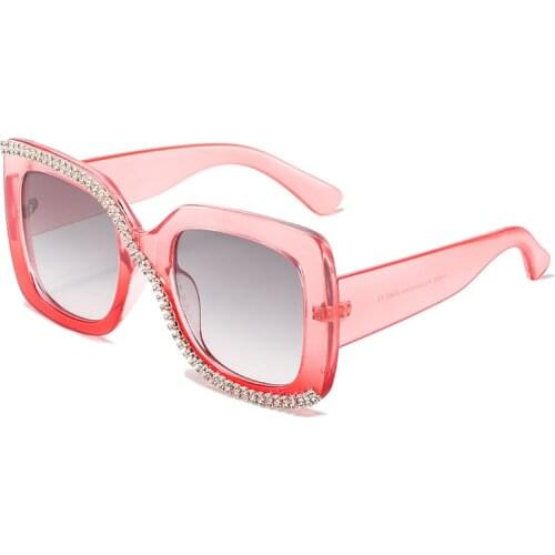 Fashion Trend Mens and Womens Square Sunglasses 2021 New Personalized Sunglasses Square Rhinestone Sunglasses