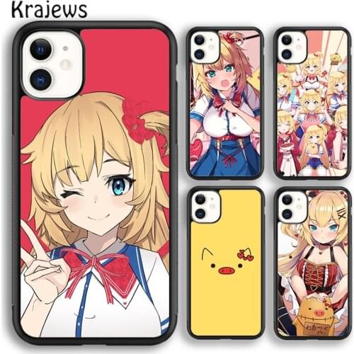 Krajews Akai Haato Haachama Hololive Soft Phone Case Cover For iPhone 5 SE 6s 7 8 plus X XR XS 11 12 pro max Samsung S8 S9 S10