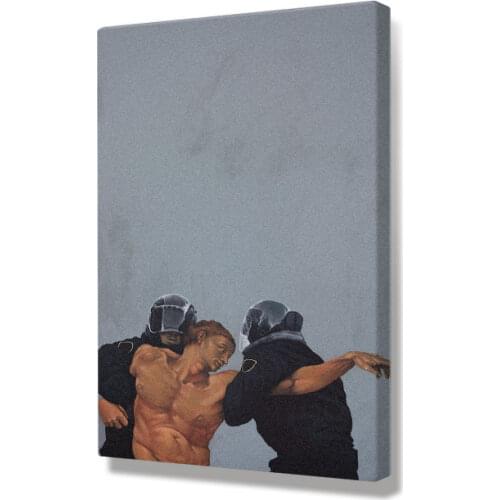 Spoof design Famous painting humor funny Wall Art Canvas For Living Room Home Bedroom Study Dorm room Decor Prints