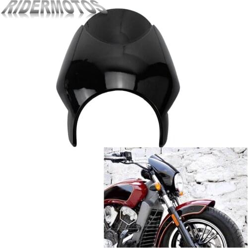 Motorcycle Headlight Fairing Windshield Headlamp Cover Windshield Deflector Black For Indian Scout Sixty 2014-19 Scout 2015-2019