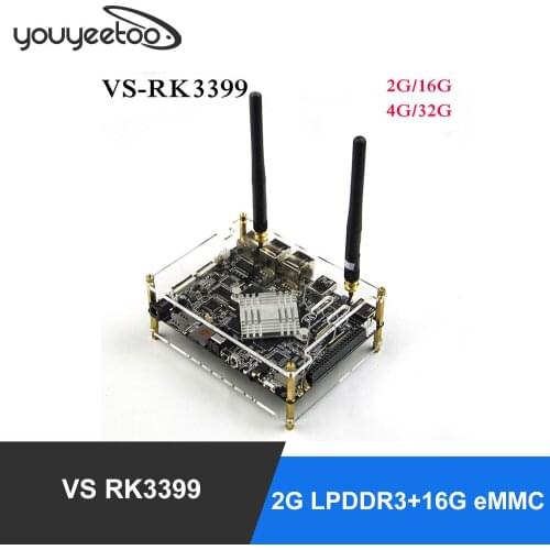 VS RK3399 Six-Core 64-bit High-Performance 2G LPDDR3+16G eMMC dual cameras demo board for AR VR Android 7.1 ubuntu 14.0