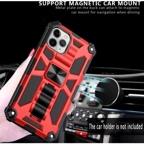 Shockproof Case For iPhone 12 11 Pro Max Armor Ring Holder Magnetic Car cover for iPhone 12 mini XR X XS MAX 7 8 Plus