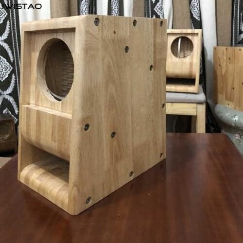 IWISTAO HIFI Speaker Empty Cabinet 1 PC 8 Inches Finished Labyrinth Structure Solid Wood for Full Range Speakers Unit DIY