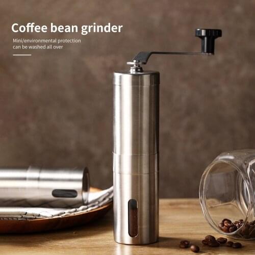 Manual Handmade Coffee Grinder Mini Stainless Steel Hand Coffee Bean Burr Grinders Mill Kitchen Tool Crocus Grinders