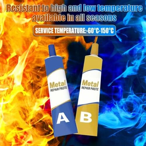 Strong Repair Paste Glue Casting Agent Cast Iron Stomatal Crackle Repair Adhesive Gel Industrial Heat Cold Weld Metal A&B Gel