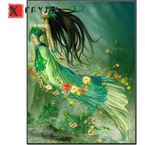 Fairy butterflies flowers full diamond painting 5d diy mosaic diamond embroidery beads 3d cross stitch kits home decor gift