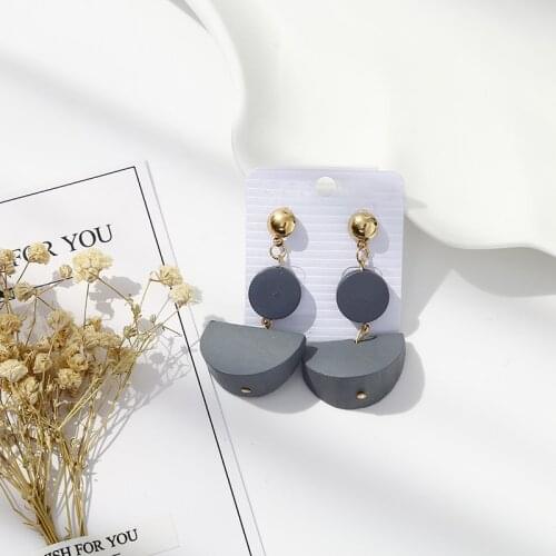 SOHOT Colorful Tassel log Semi-circle Retro European Women Drop Earrings New Geometric Trendy BOHO Beach Jewelry Brincos