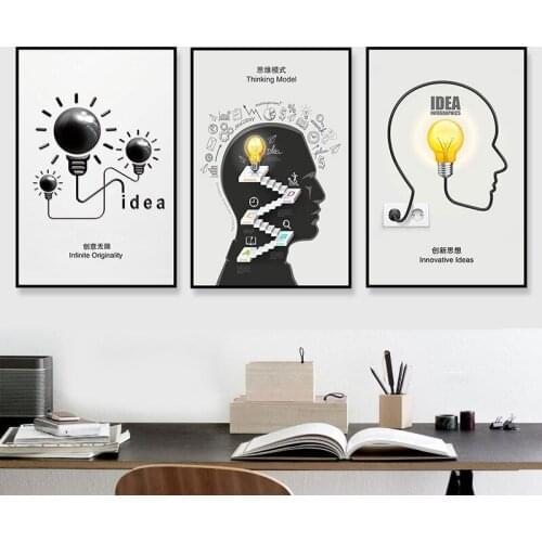 Modern Office Decorative Painting E-Commerce Training Institution Internet Company Paintings Technology Sense Wall Murals Canvas