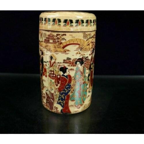 Old Chinese powder color porcelain beauty pattern pots teapot Qianlong Mark