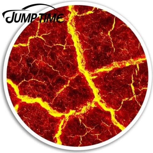 Jump Time Red Lava Vinyl Stickers Volcano Magma Sticker Luggage Laptop Car Assessoires Window Decals Car Wrap DIY