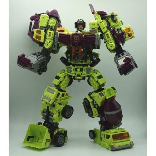 WEI JIANG 6 IN 1 New NBK Devastator Toy Transformation KO Robot Car Oversize Action Figure excavator Crane Model Kid adult Toys