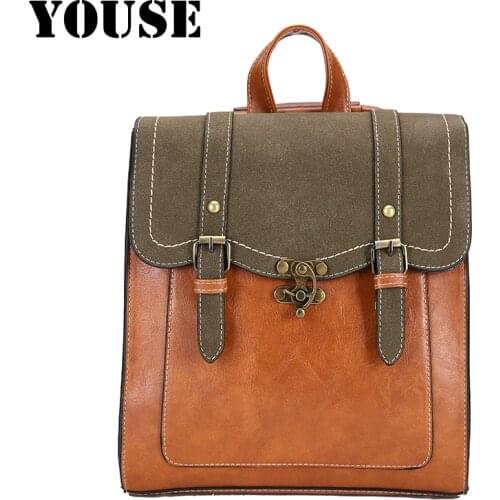 YOUSE Brand 2020 Retro Womens Shoulder Bag Fashion Trend Versatile Womens Shoulder Bags Small Backpack Women Small Backpack