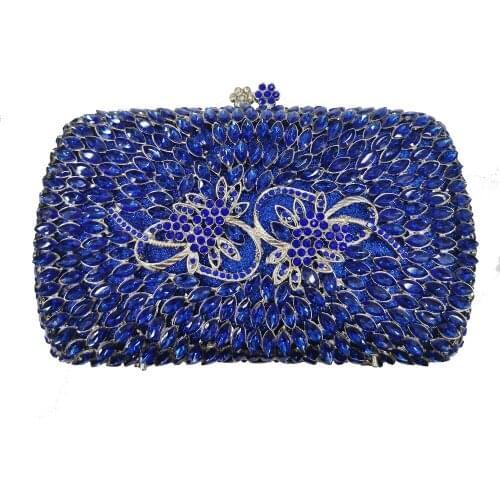 Women Wedding Party Crystal Diamond Evening Bags Ladies Red Green Color Clutch Bag Fashion Female Purses Handbags Clutches Bags