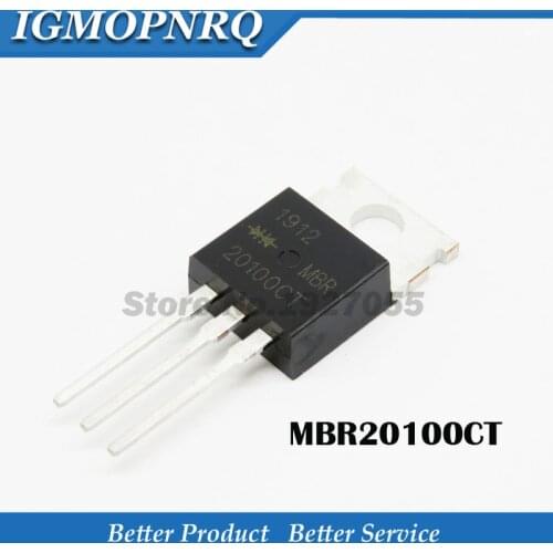10PCS MBRF20100CT TO220F MBRF20100 TO-220F 20A 100V TO-220 SCHOTTKY DIODE